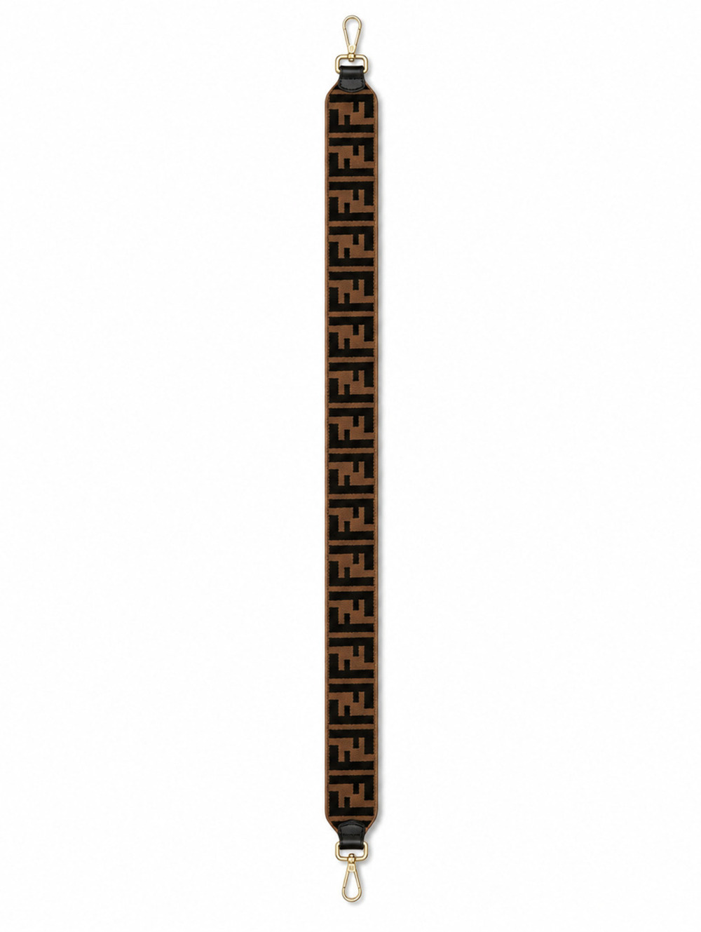 Fendi Brown Zucca Monogram Textured Velvet Strap You
